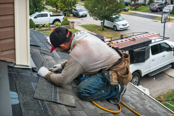Professional Roof Installation technician working in Robbinsville, NJ
